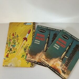 Vintage Estes Rocket Catalogs Lot of 3 Catalogs 1968 No .691 and 1973 No. 732